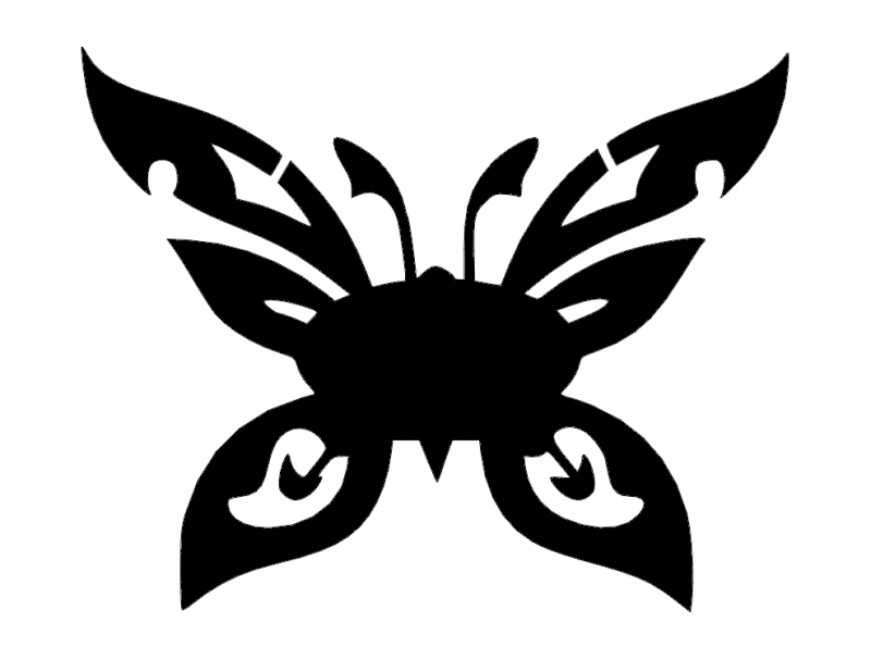 طرح پروانه مناسب برای استفاده در دستگاه های cnc چوب و cnc لیزر - butterfly dxf file