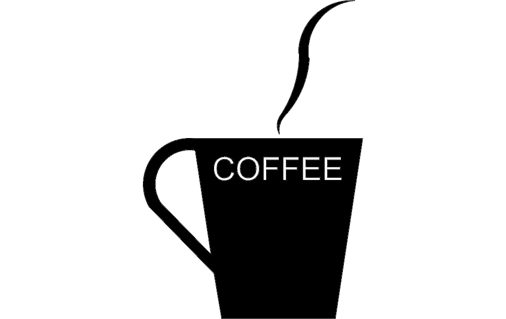 طرح قهوه مناسب برای استفاده در دستگاه های cnc چوب و cnc لیزر - coffee dxf file