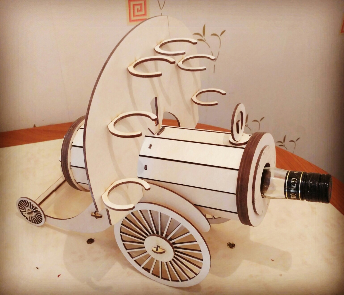 طرح مسلسل کوچک مناسب برای استفاده در دستگاه های cnc چوب و cnc لیزر - laser cut machine gun mini bar cdr file