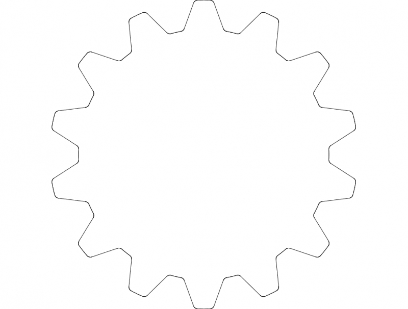 طرح مربوط به z14 چرخ دنده مناسب برای استفاده در دستگاه های cnc چوب و cnc لیزر - Design and vector for CNC machine