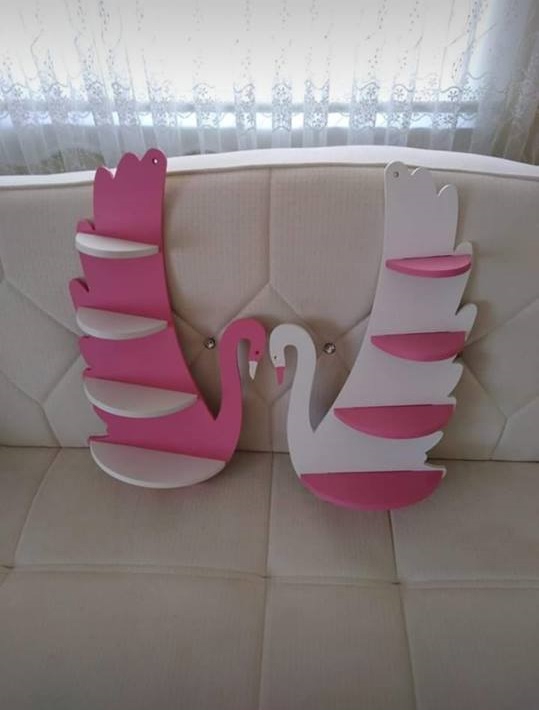 طرح فایل dwg نقشه قفسه به شکل قو مناسب برای استفاده در دستگاه های cnc چوب و cnc لیزر - swan shape shelf laser cut 3d cnc plans dwg file