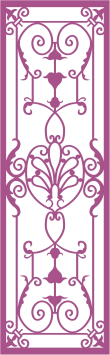 طرح الگوی شبکه فرفورژه مناسب برای استفاده در دستگاه های cnc چوب و cnc لیزر - wrought iron grille pattern cdr file