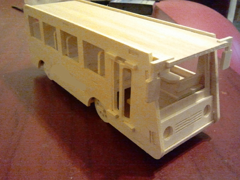 طرح اتوبوس مناسب برای استفاده در دستگاه های cnc چوب و cnc لیزر - bus dxf file