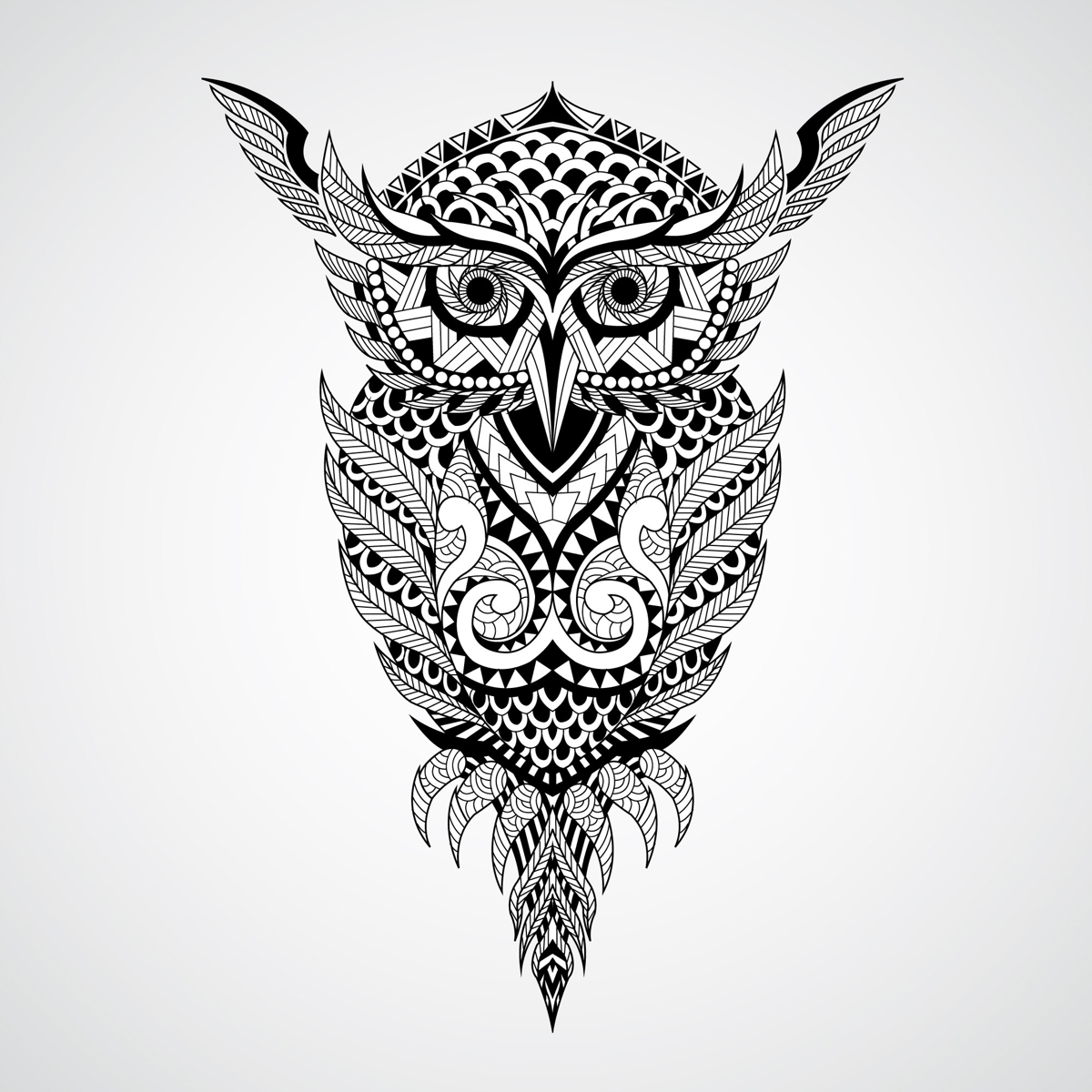 طرح فایل وکتور طرح جغد هندسی مناسب برای استفاده در دستگاه های cnc چوب و cnc لیزر - geometrical owl vector art cdr file