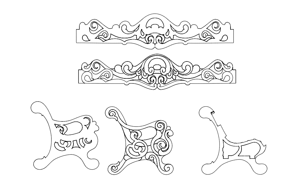 طرح میز عسلی مناسب برای استفاده در دستگاه های cnc چوب و cnc لیزر - banquette dxf file