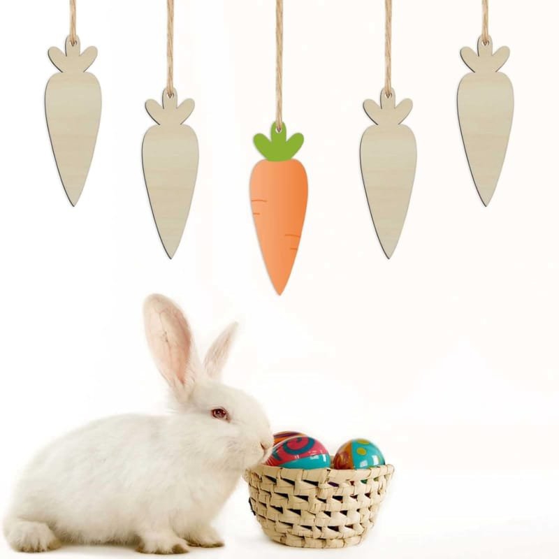 طرح تزیین آویز هویج چوبی خالی مناسب برای استفاده در دستگاه های cnc چوب و cnc لیزر - laser cut blank wooden carrot hanging ornament