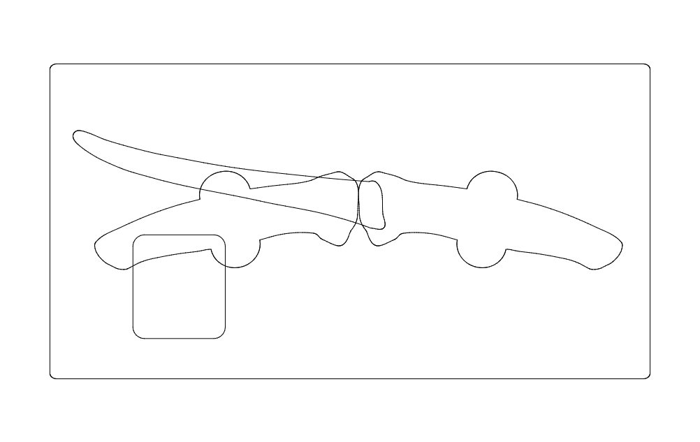 طرح جای چاقو مناسب برای استفاده در دستگاه های cnc چوب و cnc لیزر - knife holder dxf file