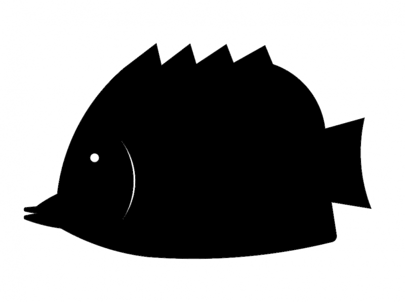 طرح ماهی سیلوئت مناسب برای استفاده در دستگاه های cnc چوب و cnc لیزر - fish silhouette dxf file