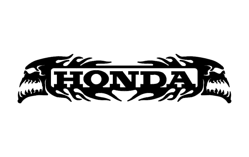 طرح جمجمه هوندا مناسب برای استفاده در دستگاه های cnc چوب و cnc لیزر - honda skulls dxf file