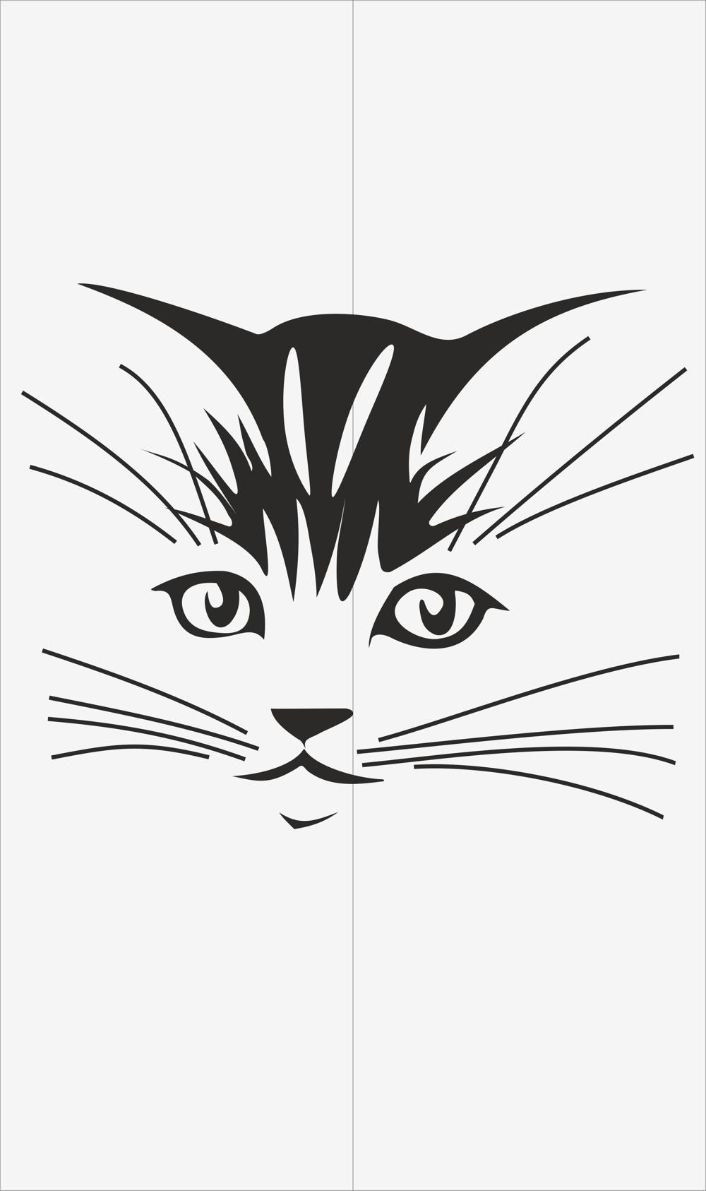 طرح فایل وکتوری عکس گربه برای روی شیشه مناسب برای استفاده در دستگاه های cnc چوب و cnc لیزر - cats decal for glass vector cdr file