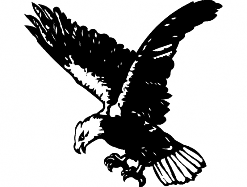طرح عقاب ۵ مناسب برای استفاده در دستگاه های cnc چوب و cnc لیزر - eagle 5 dxf file