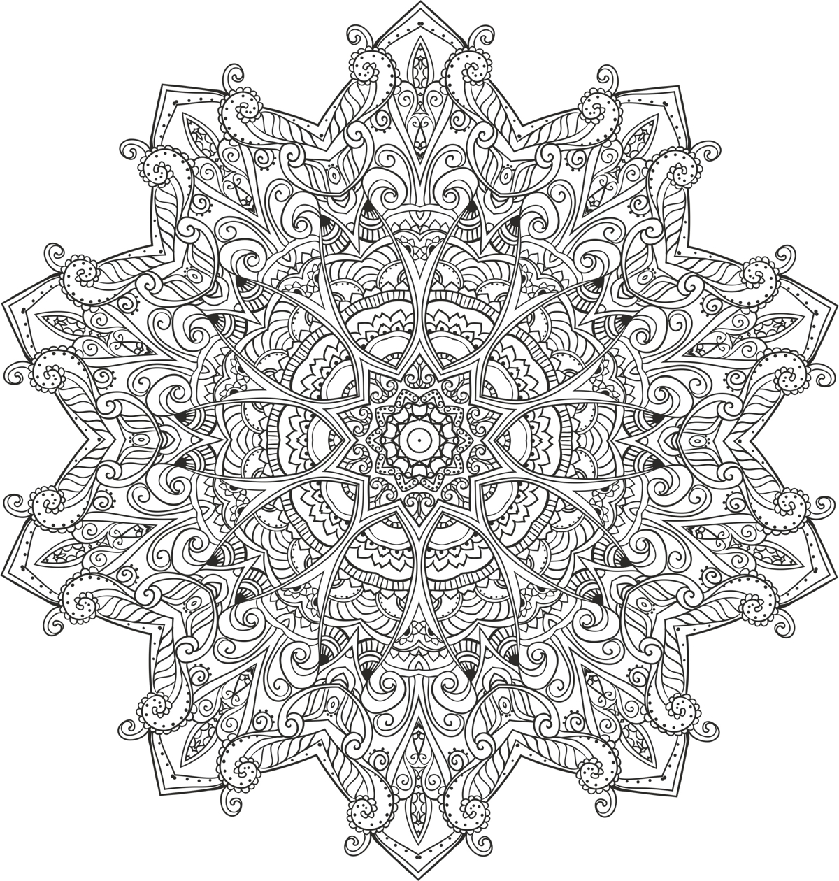 طرح ماندالا (چرخ هستی)ی عرفانی مناسب برای استفاده در دستگاه های cnc چوب و cnc لیزر - myst mandala cdr file