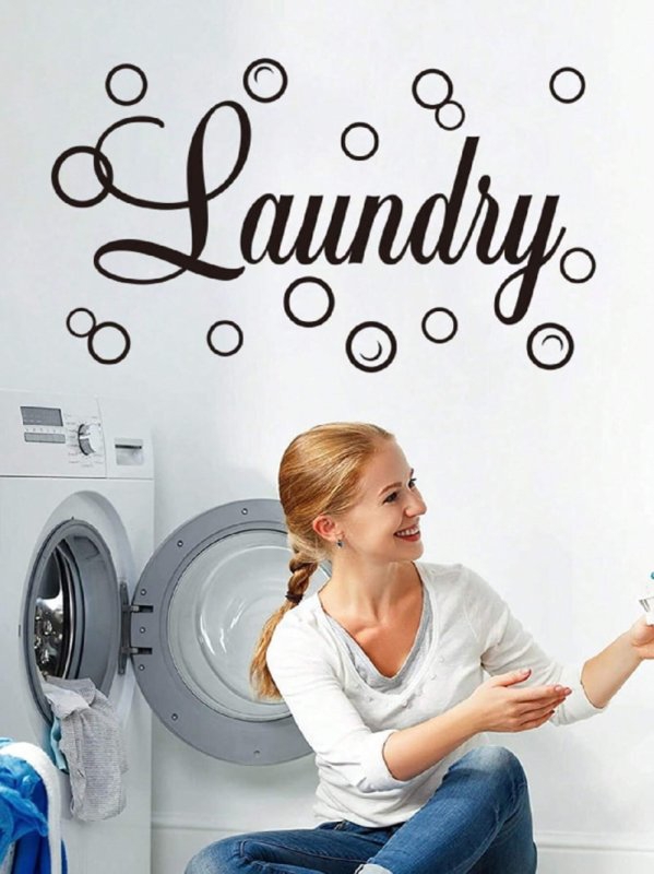 طرح تزیین دیوار اتاق رختشویی با مناسب برای استفاده در دستگاه های cnc چوب و cnc لیزر - laser cut laundry room wall decor
