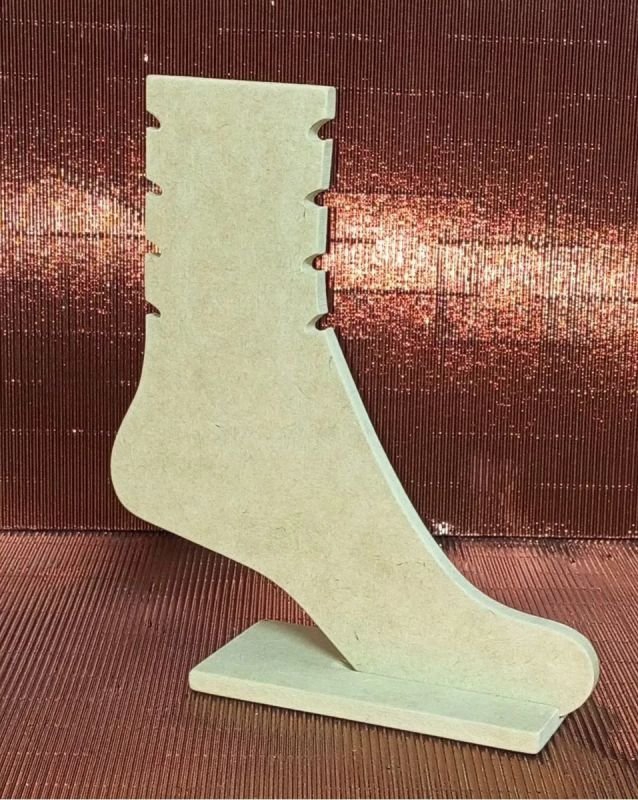 طرح پایه نمایش خلخال چوبی مناسب برای استفاده در دستگاه های cnc چوب و cnc لیزر - laser cut wooden anklet display stand