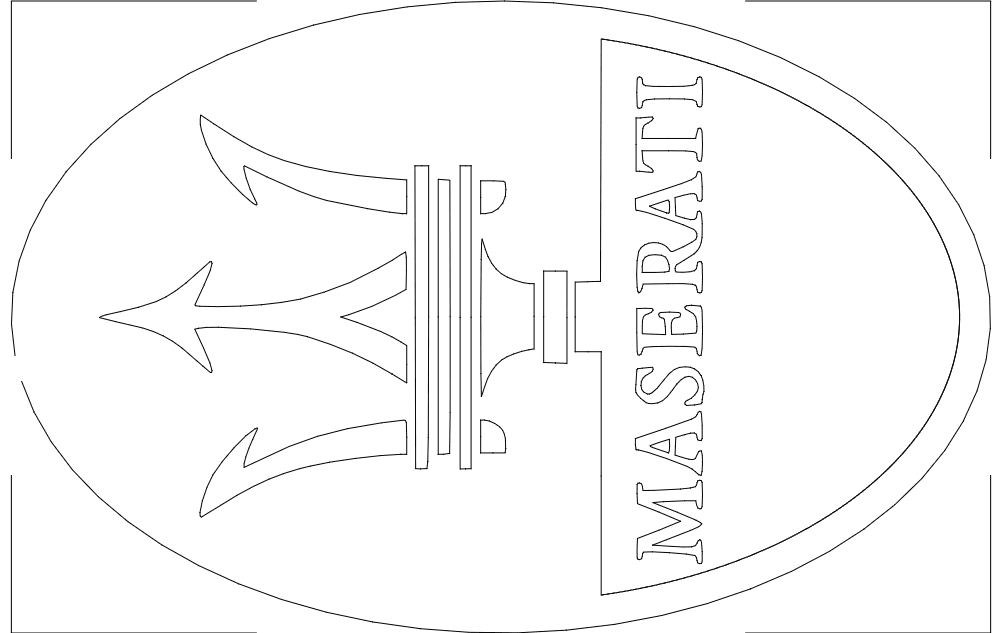 طرح مازراتی مناسب برای استفاده در دستگاه های cnc چوب و cnc لیزر - maserati dxf file