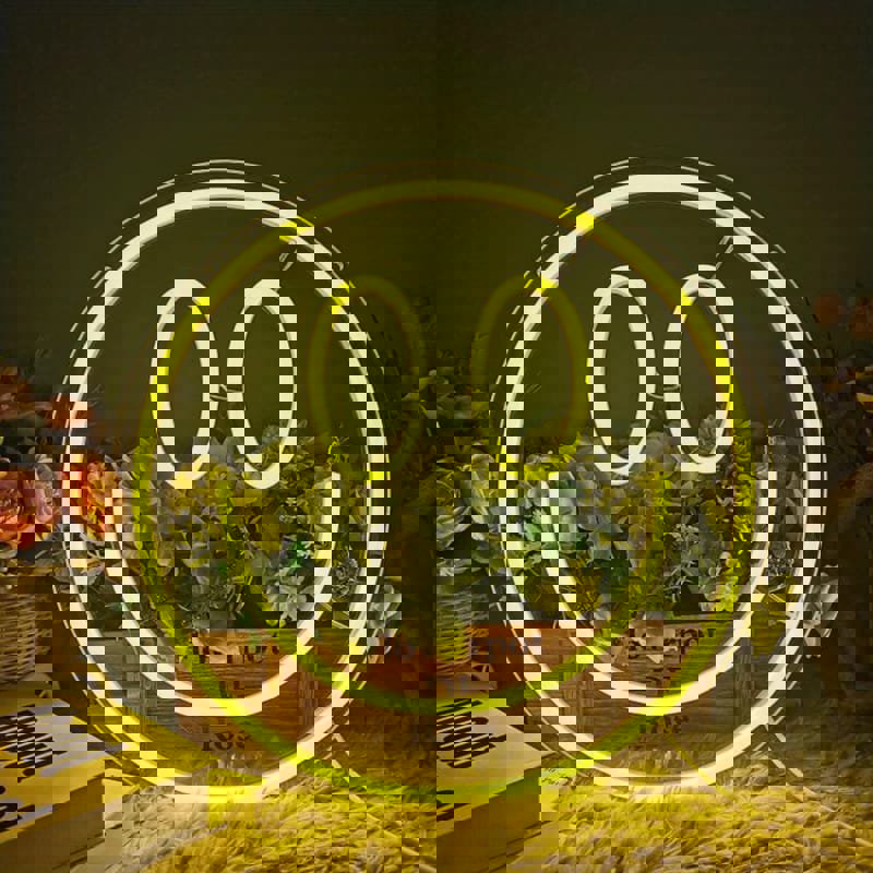 طرح تابلو نئون چهره لبخند ، دکور دیواری نور نئون چهره لبخند LED مناسب برای استفاده در دستگاه های cnc چوب و cnc لیزر - laser cut smile face neon sign led smiley face neon light wall decor