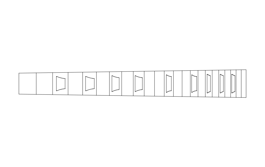 طرح انگشت گذاری لس پاول مناسب برای استفاده در دستگاه های cnc چوب و cnc لیزر - les paul fingerboard dxf file