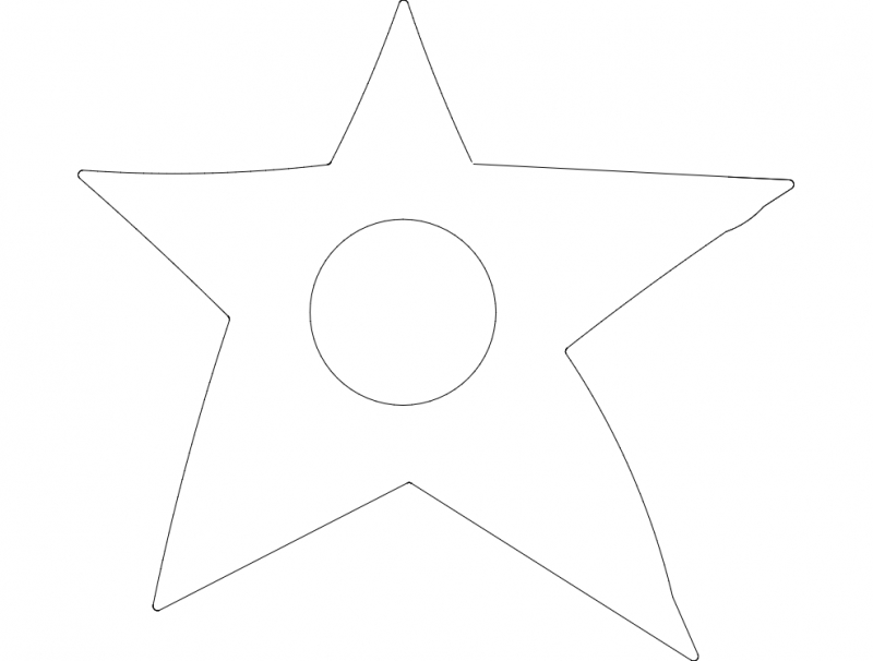 طرح نهایی ستاره مناسب برای استفاده در دستگاه های cnc چوب و cnc لیزر - star final dxf file