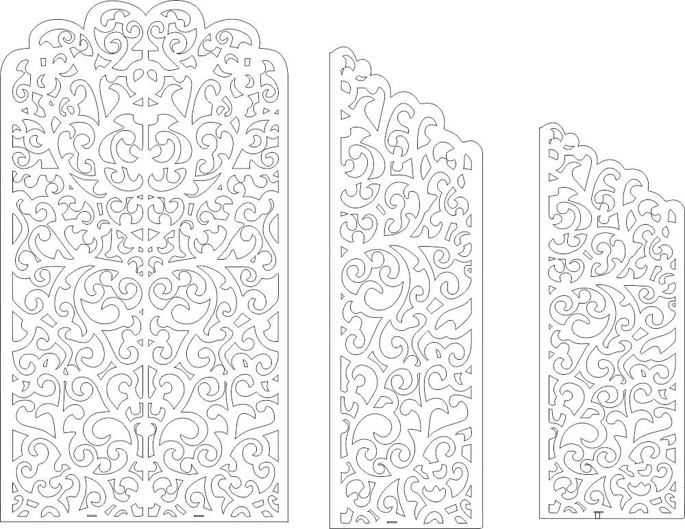 طرح پنل پرده عروسی مناسب برای استفاده در دستگاه های cnc چوب و cnc لیزر - wedding screen panel cdr file