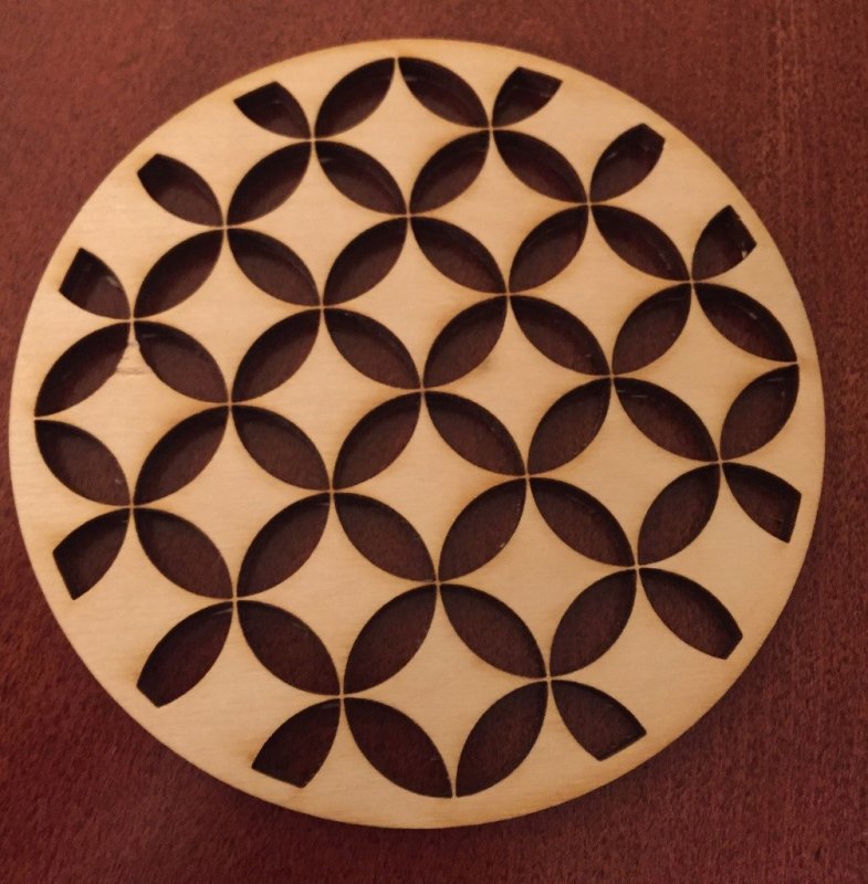 طرح سه پایه کشتی Shippo مناسب برای استفاده در دستگاه های cnc چوب و cnc لیزر - laser cut shippo pattern trivets svg file