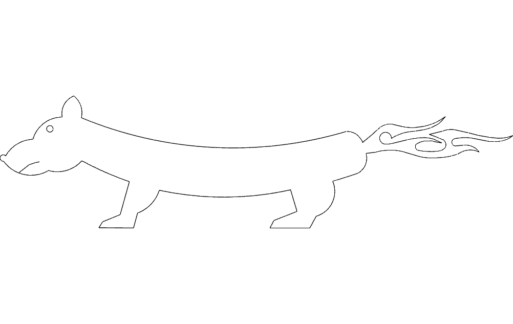 طرح هات داگ مناسب برای استفاده در دستگاه های cnc چوب و cnc لیزر - hot dog dxf file