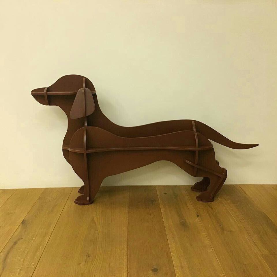 طرح سگ داشهوند مناسب برای استفاده در دستگاه های cnc چوب و cnc لیزر - dachshund dxf file