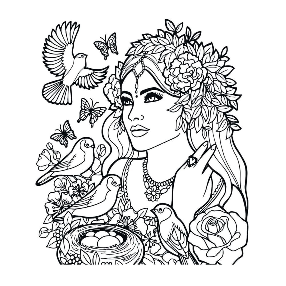 طرح پرنسس فانتزی مناسب برای استفاده در دستگاه های cnc چوب و cnc لیزر - fantasy princess cdr file