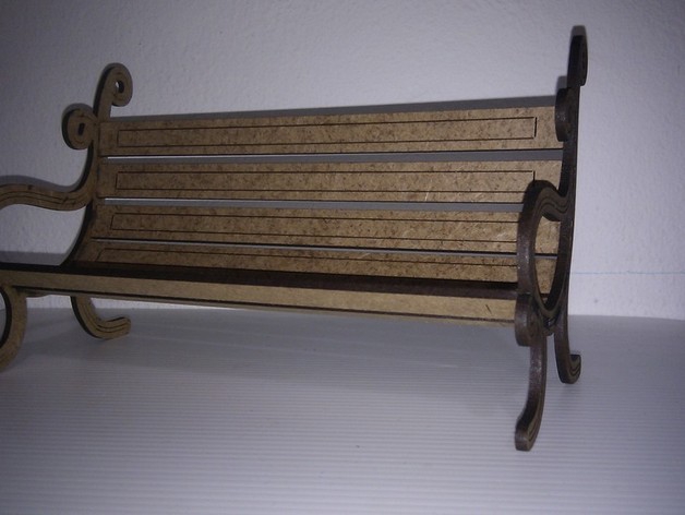 طرح نیمکت باغ چوبی مناسب برای استفاده در دستگاه های cnc چوب و cnc لیزر - laser cut wood garden bench cdr file