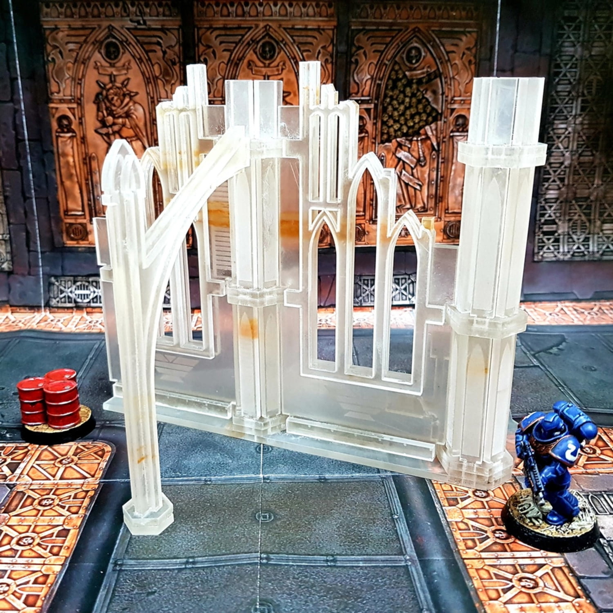 طرح خرابه های کلیسای جامع مناسب برای استفاده در دستگاه های cnc چوب و cnc لیزر - laser cut basilica ruins dxf file