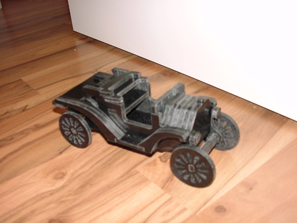 طرح پازل سه بعدی مدل فورد مناسب برای استفاده در دستگاه های cnc چوب و cnc لیزر - laser cut ford model t 3d puzzle cdr file