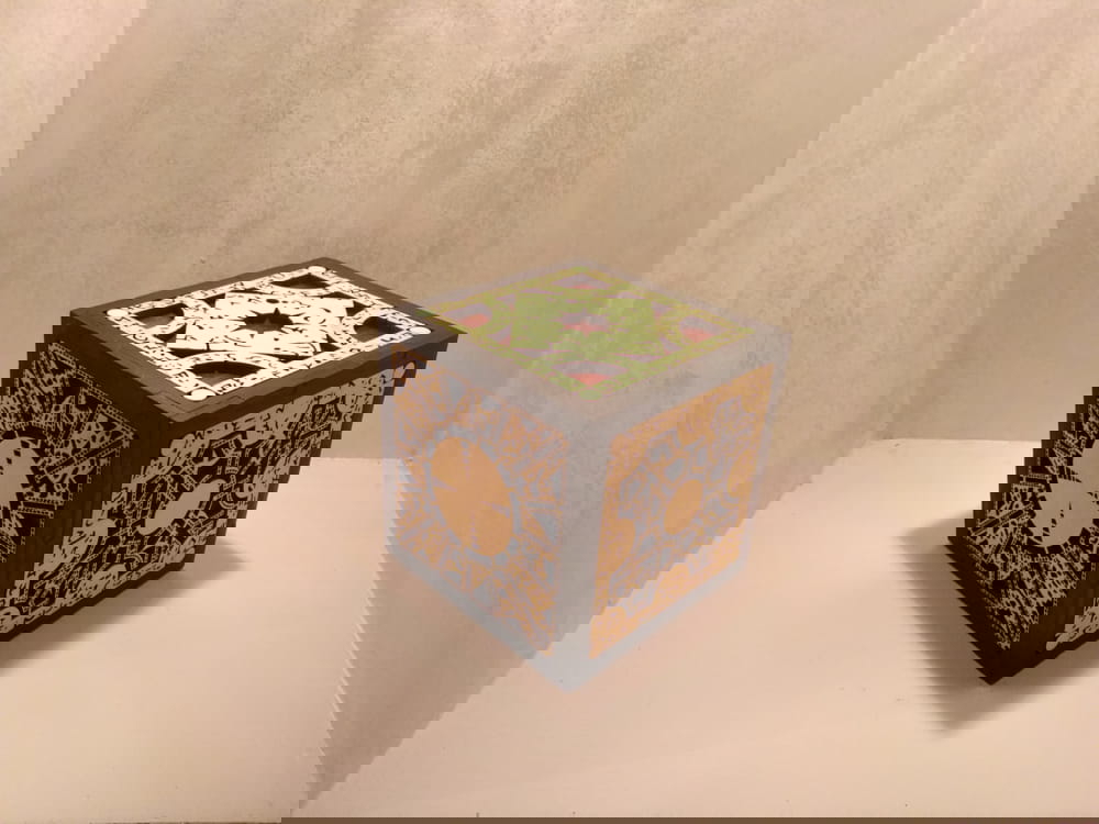 طرح مکعب جهنمی مناسب برای استفاده در دستگاه های cnc چوب و cnc لیزر - laser cut hellraiser cube dxf file