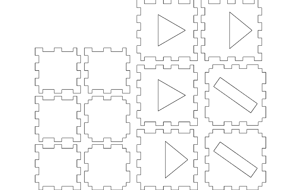 طرح پایه دو لایه مکعب لیزری مناسب برای استفاده در دستگاه های cnc چوب و cnc لیزر - laser cube 2 layer basic dxf file