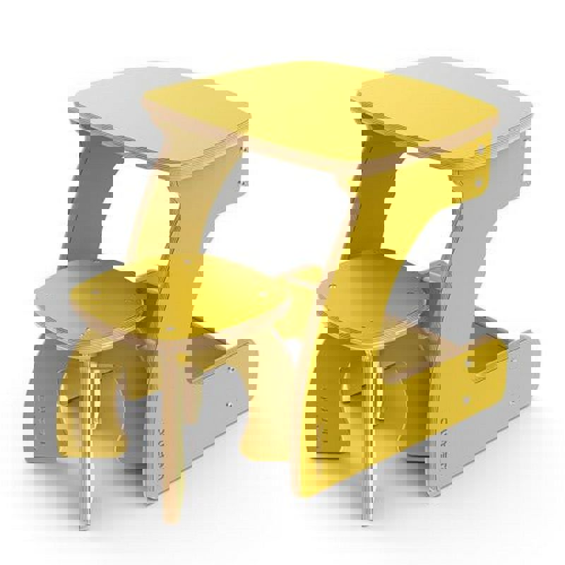 طرح میز و صندلی مطالعه کودک مناسب برای استفاده در دستگاه های cnc چوب و cnc لیزر - laser cut kids study desk and chair cdr file