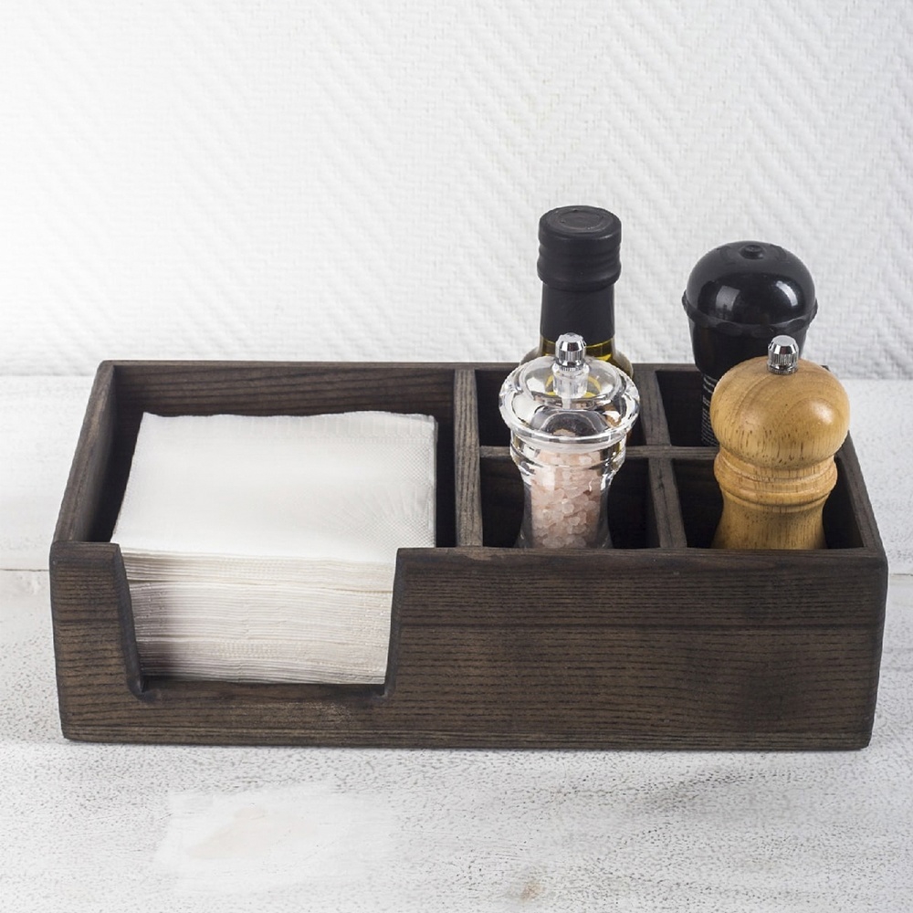 طرح جای دستمال نمک و فلفل مناسب برای استفاده در دستگاه های cnc چوب و cnc لیزر - laser cut salt pepper napkin holder cdr file