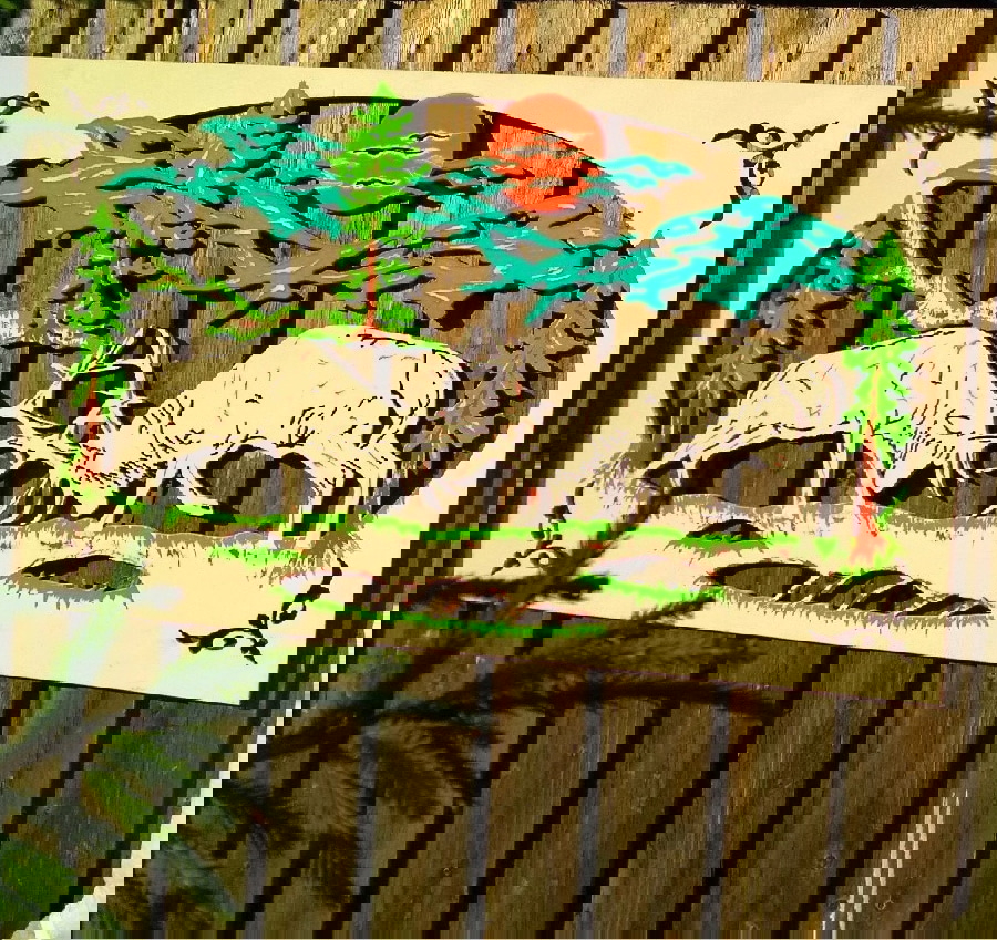 طرح حصار باغ طرح دیوار برای دیوار بیرونی با گوزن در حال مبارزه با ... ( ) مناسب برای استفاده در دستگاه های cnc چوب و cnc لیزر - laser cut garden fence wall art fighting deer outdoor wall decor dxf file