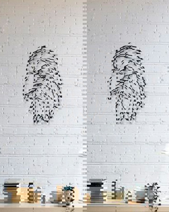 طرح هندسی عقاب روی دیوار مناسب برای استفاده در دستگاه های cnc چوب و cnc لیزر - laser cut geometric eagle wall art cdr file
