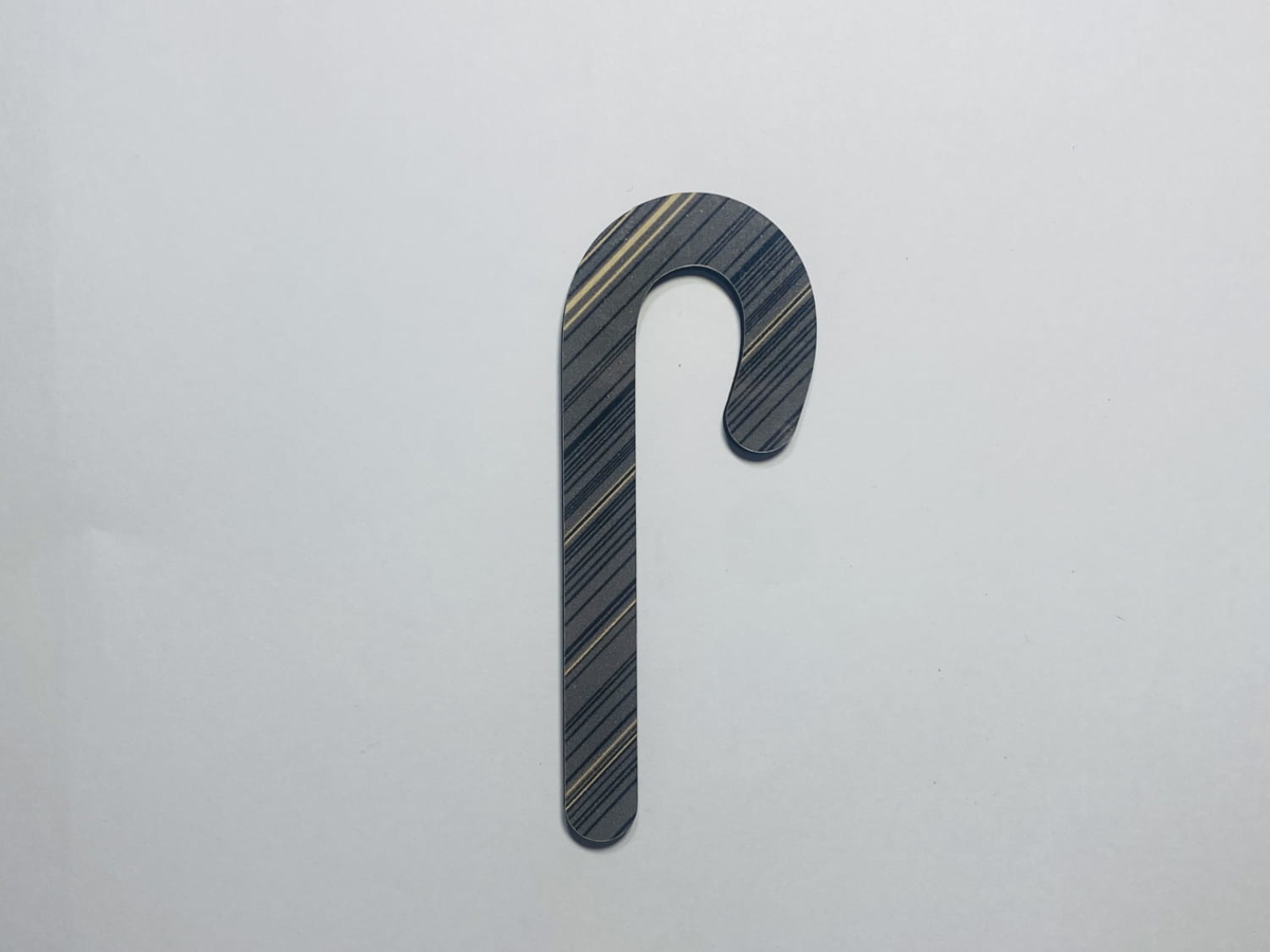 طرح آبنبات چوبی طرح ناتمام مناسب برای استفاده در دستگاه های cnc چوب و cnc لیزر - laser cut candy cane wooden cutout unfinished craft cdr file