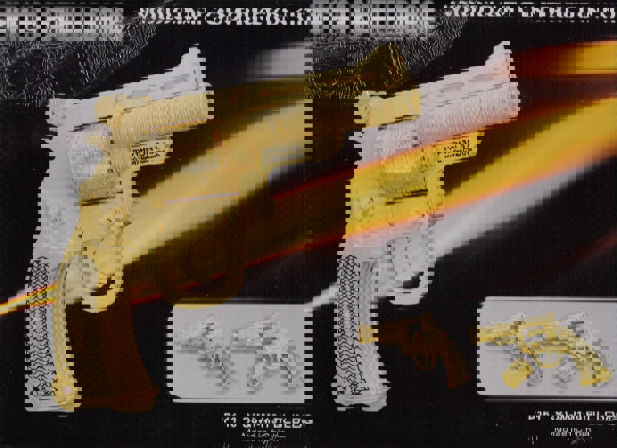 طرح اسلحه بولداگ M19 مخصوص مونتاژ مناسب برای استفاده در دستگاه های cnc چوب و cnc لیزر - laser cut m19 bulldog pistol gun with assembly dxf file