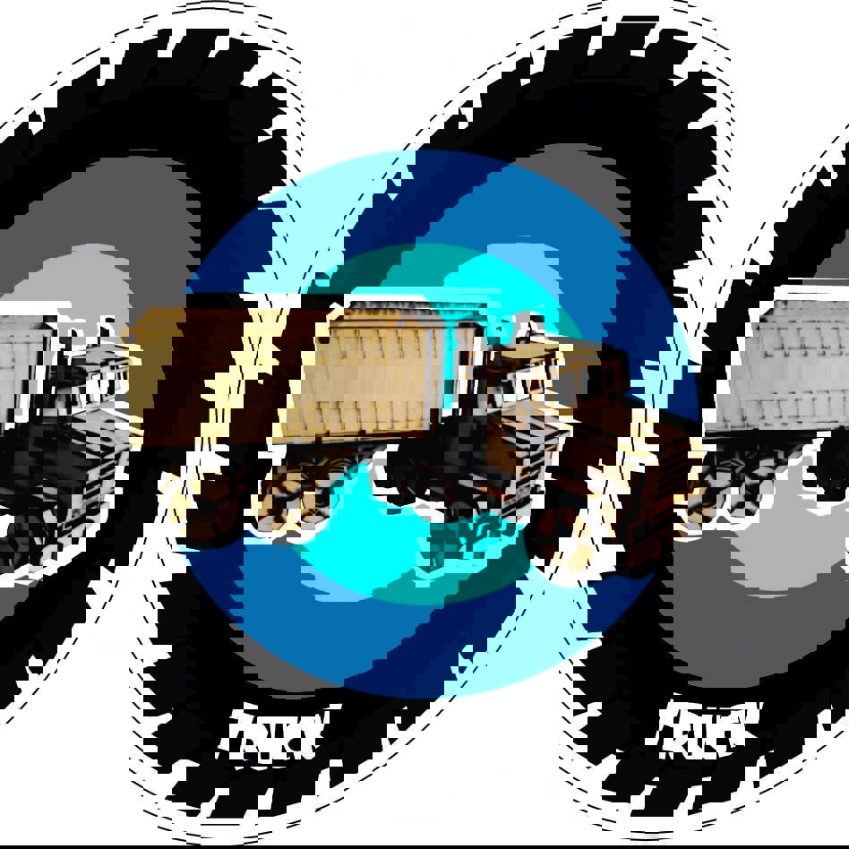 طرح پازل سه بعدی کامیون مناسب برای استفاده در دستگاه های cnc چوب و cnc لیزر - laser cut truck 3d puzzle dxf file