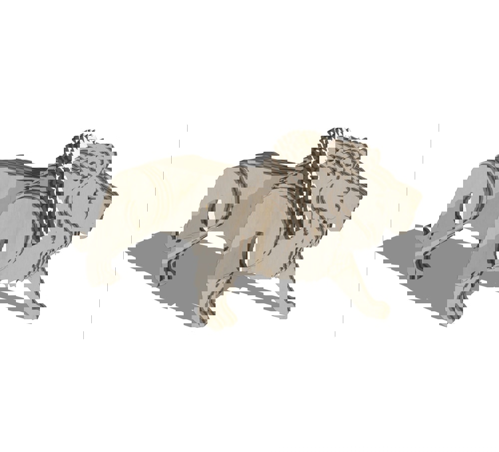 طرح لایه باز شیر مناسب برای استفاده در دستگاه های cnc چوب و cnc لیزر - laser cut layered lion cdr file