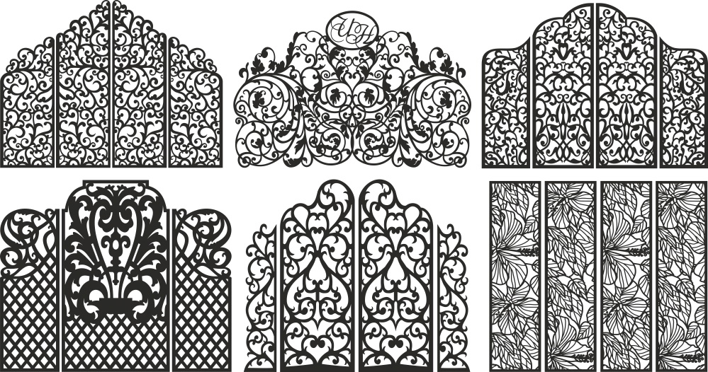 طرح پنل های تزئینی مناسب برای استفاده در دستگاه های cnc چوب و cnc لیزر - laser cut decorative screens panels cdr file