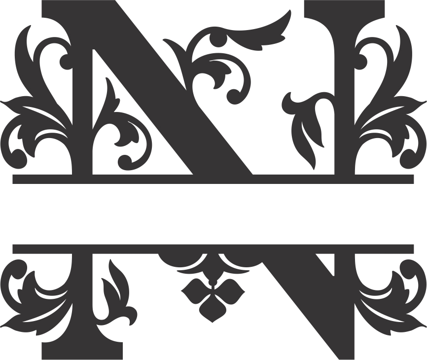 طرح فونت رگال اسپلیت مناسب برای استفاده در دستگاه های cnc چوب و cnc لیزر - regal split font n dxf file