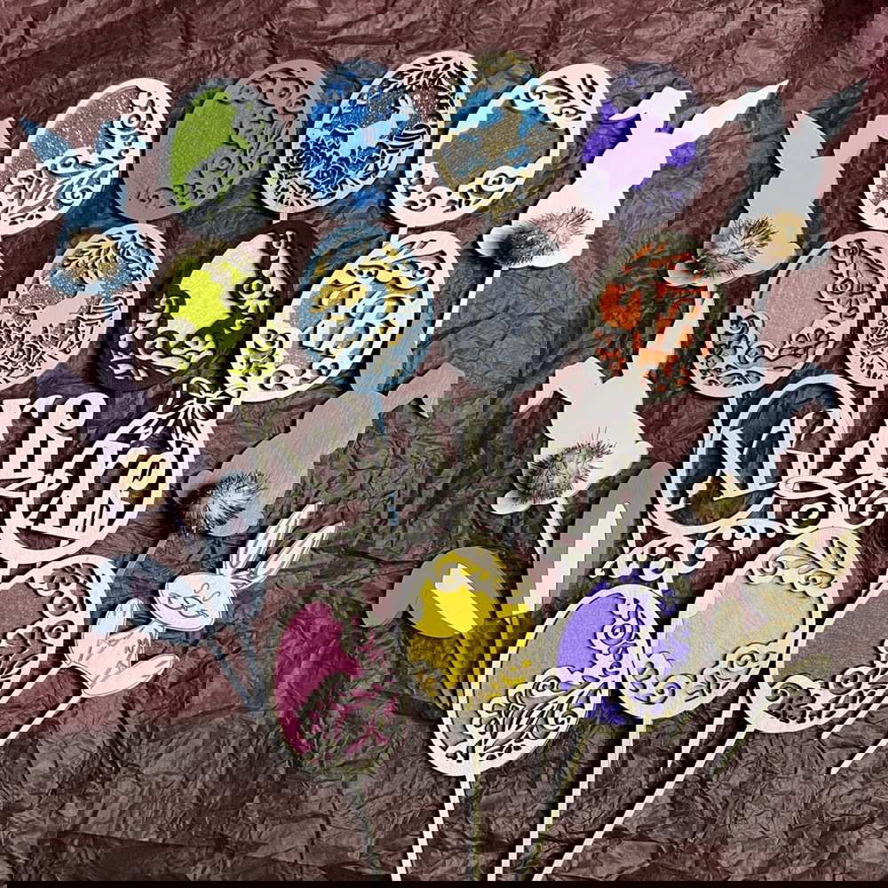 طرح تزیین کیک عید پاک طرح خرگوش برای رویه کیک و تخم مرغ مناسب برای استفاده در دستگاه های cnc چوب و cnc لیزر - laser cut easter cake decorations bunny cake toppers egg toppers cdr file