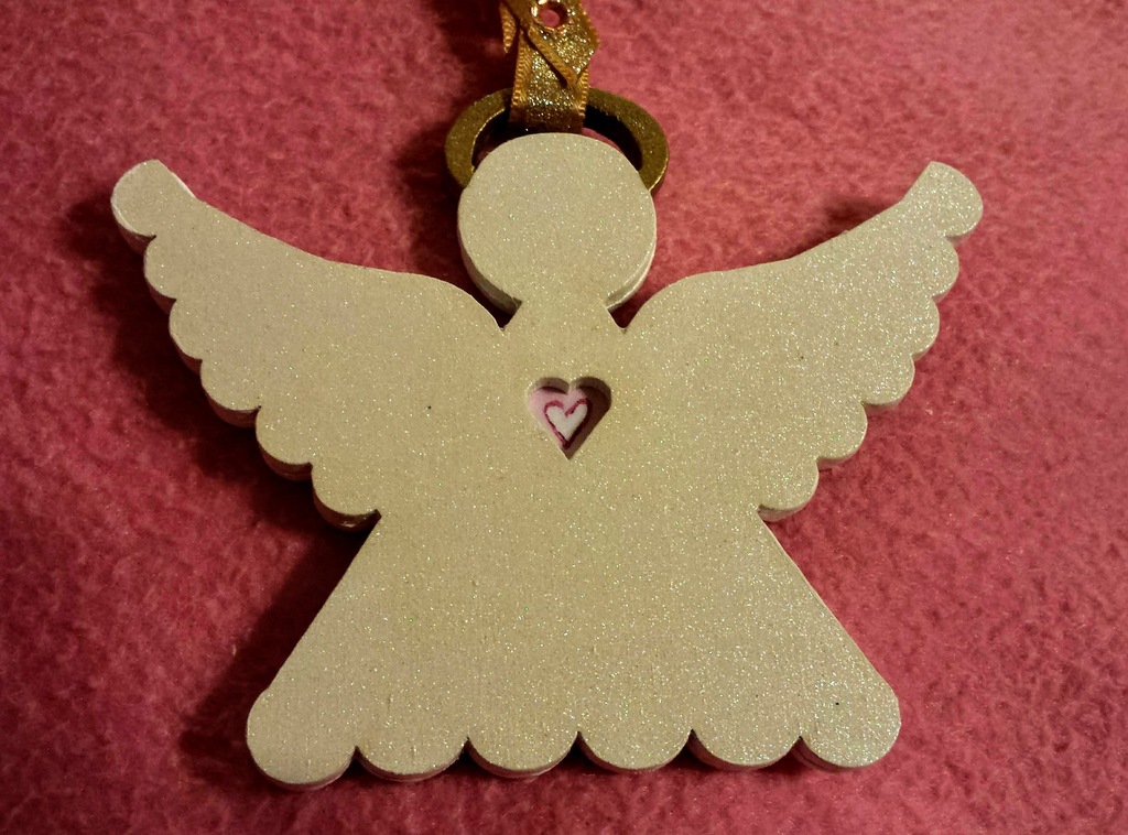 طرح فرشته مناسب برای استفاده در دستگاه های cnc چوب و cnc لیزر - laser cut angel ornament svg file
