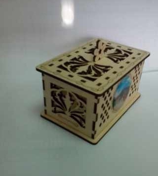 طرح جعبه تخته سه لایی تزئینی مناسب برای استفاده در دستگاه های cnc چوب و cnc لیزر - laser cut decorative plywood box cdr file
