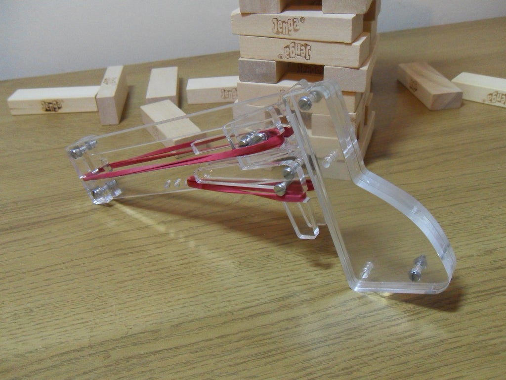 طرح تپانچه جنگا مناسب برای استفاده در دستگاه های cnc چوب و cnc لیزر - laser cut jenga pistol dxf file