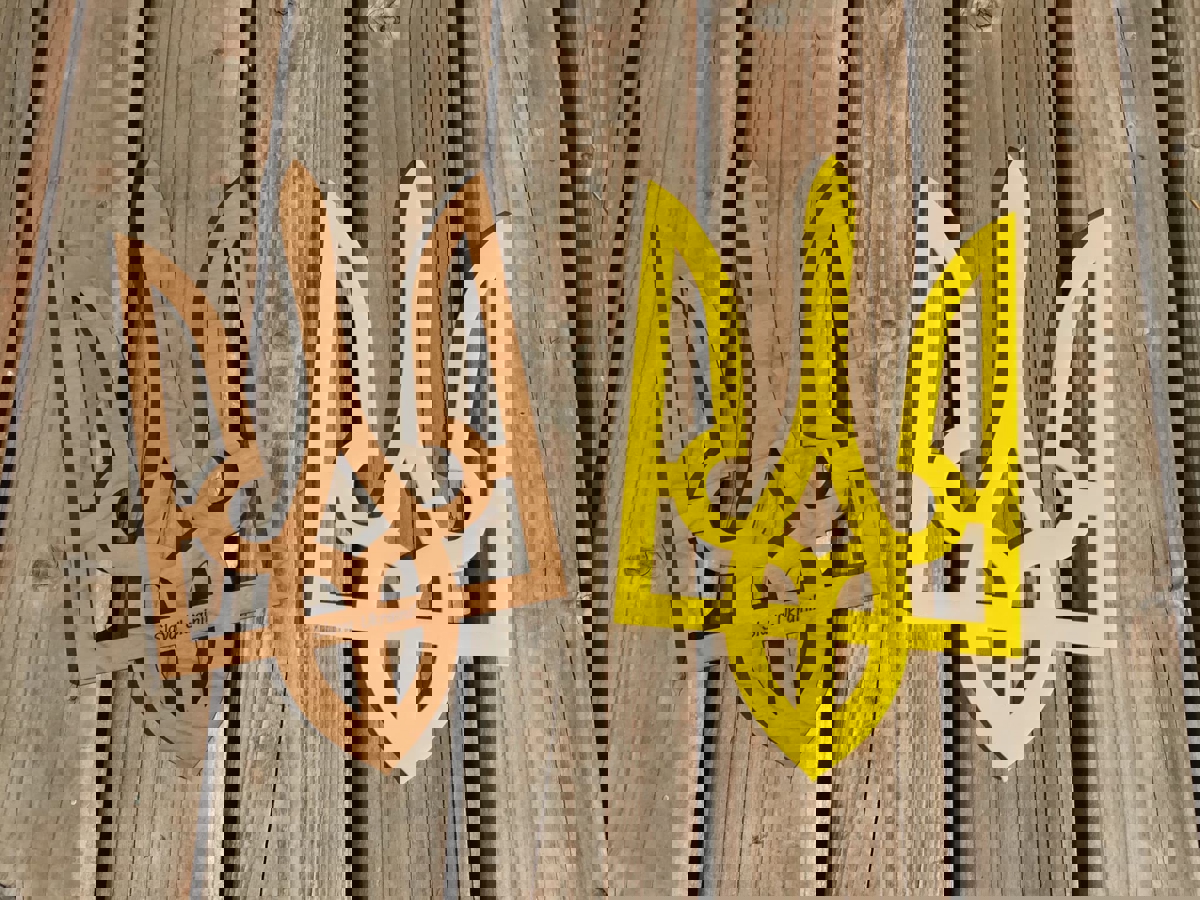 طرح سه شاخه مناسب برای استفاده در دستگاه های cnc چوب و cnc لیزر - laser cut trident cdr file