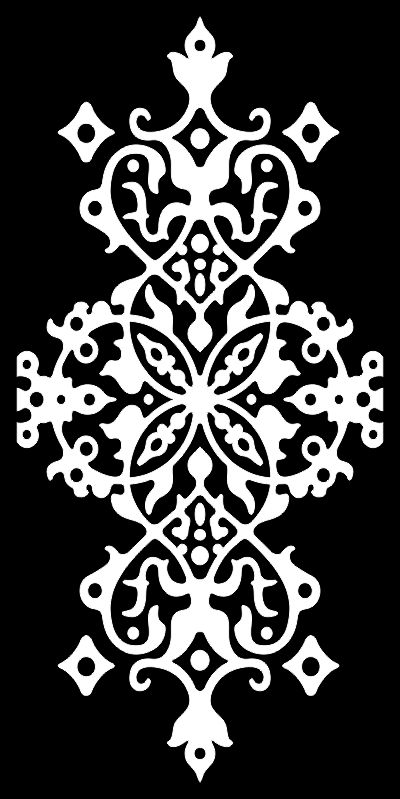 طرح گلدار اسلیمی بدون درز مناسب برای استفاده در دستگاه های cnc چوب و cnc لیزر - seamless arabesque damask pattern cdr file