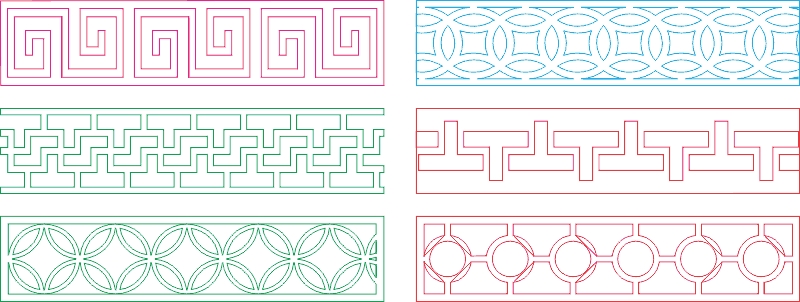 طرح مشبک تزئینی برای دستگاه cnc مناسب برای استفاده در دستگاه های cnc چوب و cnc لیزر - decorative lattice for cnc machine cdr file