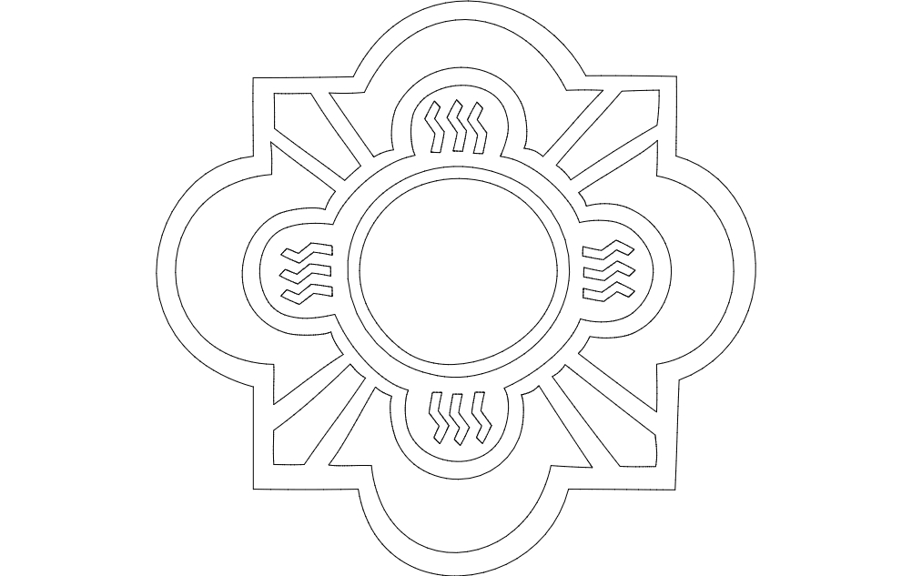 طرح صفحه ساعت شماره ۸ مناسب برای استفاده در دستگاه های cnc چوب و cnc لیزر - clock face 8 dxf file